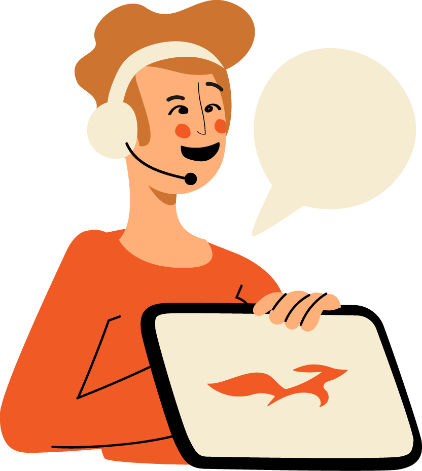 Ilustração de uma pessoa usando o celular